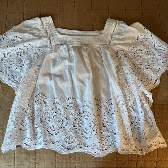 NWOT Madewell Flutter-Sleeve Top - Picture 2 of 3